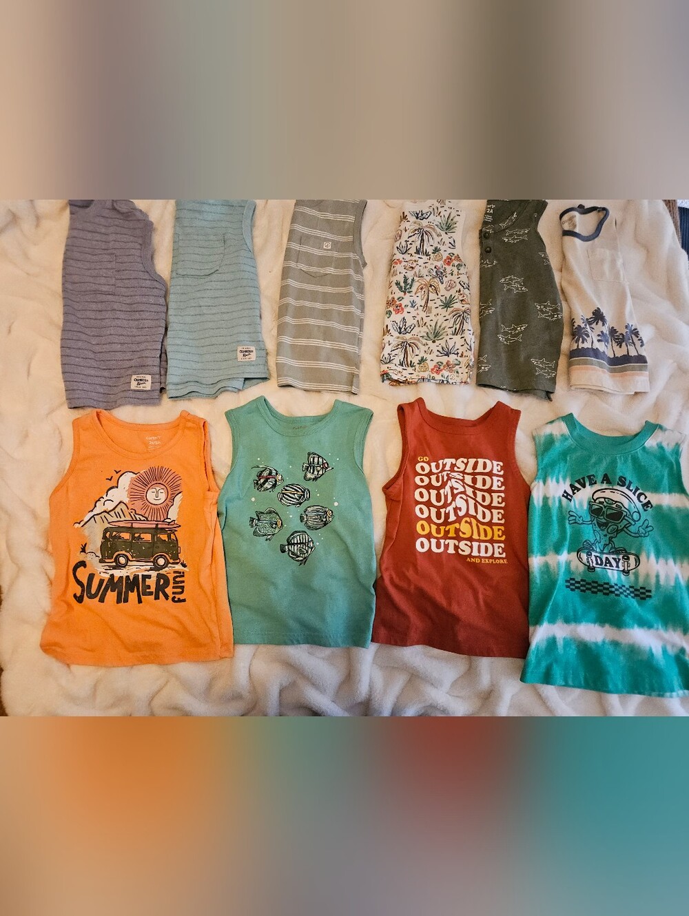 10 Shirt Bundle - 2T tank tops from Carters, Oskosh, and Little Planet
